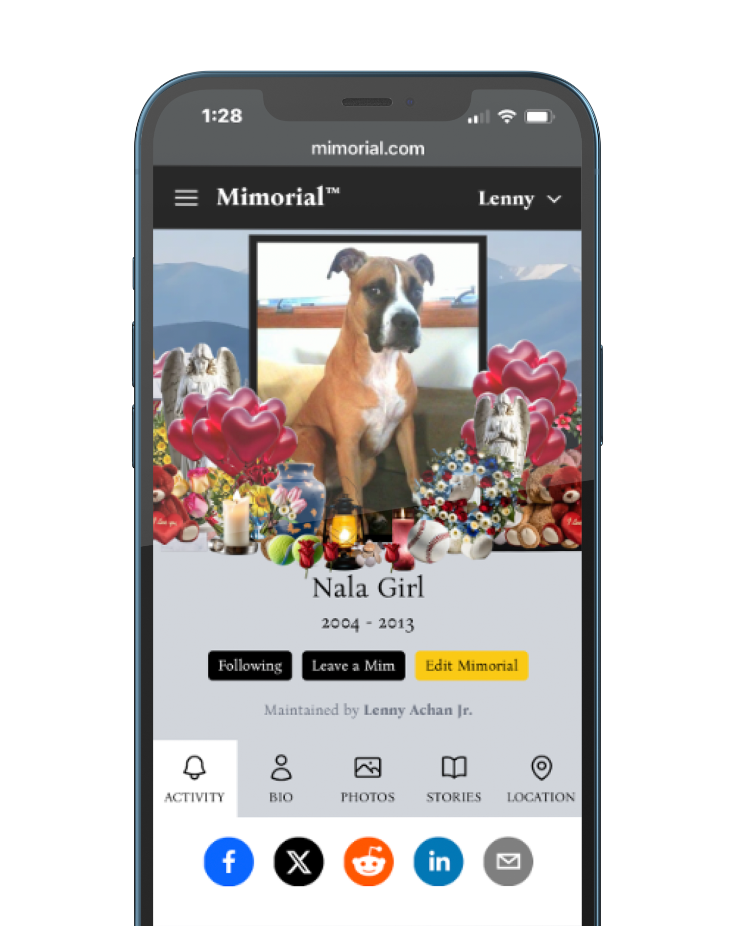 Make a Mimorial for People, Pets or Events